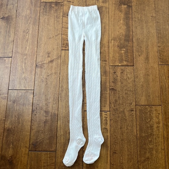 NWOT Janie and Jack Girl Petal Pink Cable Knit Tight - Picture 2 of 9